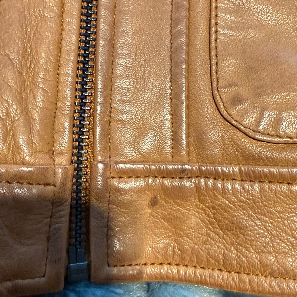 Bernardo Cognac Leather Moto Jacket - Picture 11 of 15